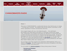 Tablet Screenshot of changemakersradio.com